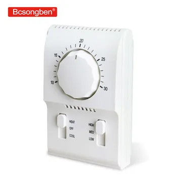 BC108A mecanice buton termostat centrală de aer condiționat, ventiloconvectoare de control panoul de comutare