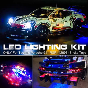 Lumina LED-uri Kit Pentru 42096 Technic Pentru Porsche 911 RSR Masina Caramida Jucării(Nu se Includ în Model) Set de Iluminat