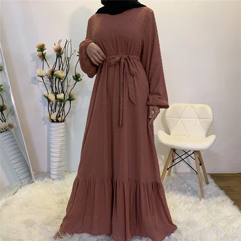 Eid Mubarak Abaya Rochie Dubai Femei Musulmane Volane Rochii Hijab Turcia Haine Islamice Caftan Arabi Vestido Musulmane Femme
