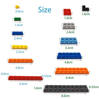100BUC DIY Blocuri Figură Subțire Cărămizi Buna 2x3Dots Învățământ Creativ de Dimensiuni Compatibile Cu lego, Jucarii pentru Copii