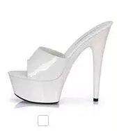 2019 Înaltă Calitate Pantofi Femei cu toc 15cm Diapozitive,Transparente Jos 11 Culori,Tocuri Subtiri ,Platforme Podium Model de Pantofi