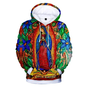 Our Lady Of Guadalupe Fecioara Maria Catolică Mexic hanorace harajuku 3D design de tricou streetwear Bărbați/Femei Haina pentru Copii Hanorac