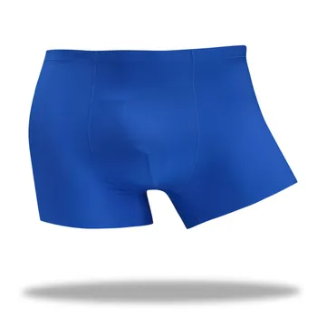 Mijlocul Talie BoxerShorts Moale de Gheață din Mătase Respirabil Lenjerie pentru Bărbați Plus Dimensiune pantaloni Scurți fără Sudură Chiloți de sex Masculin Intimii