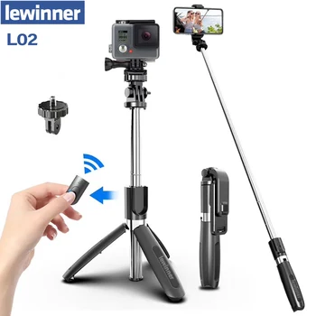 Lewinner Wireless Bluetooth Selfie Stick Trepied Pliabil Trepied, Monopied Universal pentru Smartphone-uri pentru Sport Gopro Camera de Acțiune