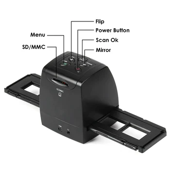 5MP 35mm Portabil Negative de Film Scanner Negative, Slide Foto Film Convertește Cablu USB cu 2.4 inch LCD SD Suport Multi Language