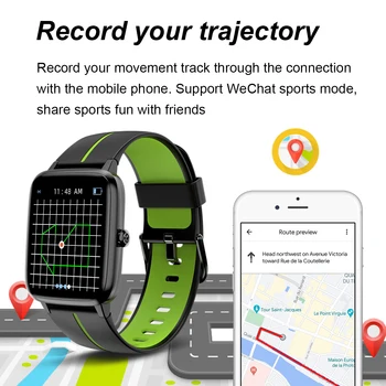 Blulory Glifo 5 Pro Smart Watch Bluetooth Sport Monitor de Ritm Cardiac IP68 rezistent la apa Memento Apel de Notificare, Vibrații