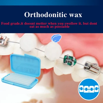 9 Cutie/Pachet Ortodontic ceară de protecție aparat Dentar Ortodontic ceară de protecție Comestibile bretele suport mucoasei orale rezistente la uzură