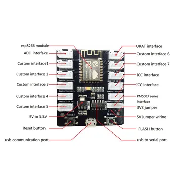 Grove Kit Senzor Shield Io Prelungire Bord ESP8266 WiFi Grove Bord Kit PMS5003 WiFi Senzor de Control de la Distanță Scut