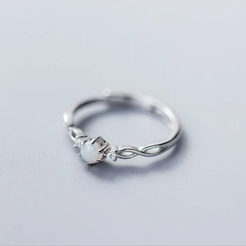 Coreea de Cald Stil Pur Argint 925 Delicate Moda Opal Deschide Inel Reglabil de Bijuterii pentru Femei