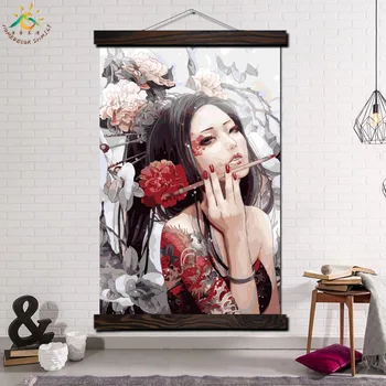 Arta de perete panza Pictura postere si printuri imaginea de pe perete decorațiuni interioare moderne Canvas Art Asia Kituri Fată plin de Farmec