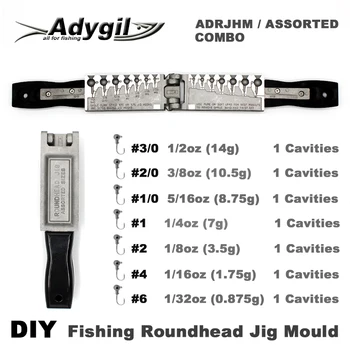 Adygil DIY Pescuit Roundhead Jig Mucegai ADRJHM/ASORTATE COMBO 1/32oz, 1/16oz, 1/8oz, 1/4oz, 5/16oz, 3/8oz, 1/2oz 7 Cavități