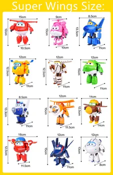 14 moedels MARE 15cm ABS Super Wings jucării Deformare Avion Figurine jucarii de Transformare robot de jucărie pentru copii cadouri