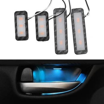 LED-uri RGB Mașina de Lumină Ambientală starea de Spirit bine ai venit Atmosfera Lampă Ușă Iluminare din spate Caravan Camion 4x4 Van Auto Accesorii de Decor Interior