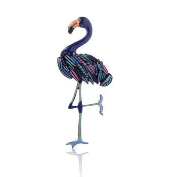 Drăguț Email Flamingo Broșe Aliaj De Zinc Animal Pasăre Brosa Vintage Pentru Femei De Moda Rochie Haina Accesorii 2019 Nou Design De Bijuterii