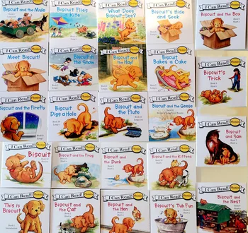 24 carti/set Biscuit Serie Fonetica engleză Cărți ilustrate pot citi Copiilor povestea rezervați Devreme Educaction buzunar carte de lectură
