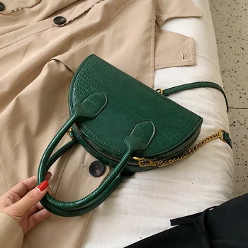 Elegant, Feminin Crocodil Model Small Tote sac 2019 Noua din Piele de Calitate pentru Femei Geantă de mână de Designer Lanț de Umăr Geanta Messenger