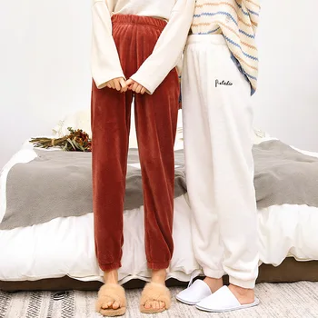 Noi femeile e cald somn pantaloni de Iarnă Lână Cald sleepwear Pantaloni Lungi de Iarna Gros Flanel Cald Pijama Casual Moale de zi cu Zi Homewear