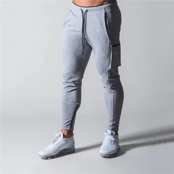 Bărbați Sală de Fitness Pantaloni de Funcționare în aer liber Jogger Pants Barbati Culturism Slim Fundul Picior Deschidere cu Fermoar Pantaloni
