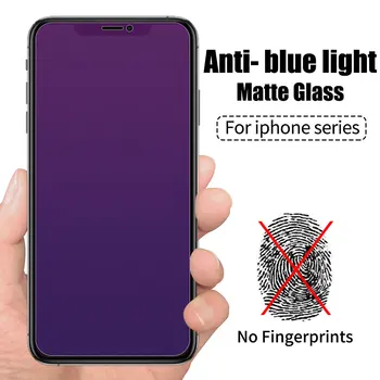 10buc/lot Albastru Lumină Mată Mată Sticla Temperata Pentru IPhone 11 Pro XS Max XR X 8 7 6 6s Plus Ecran Protector de Sticlă