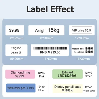 Alb Niimbot imprimantă de Etichete adauga D11 Preț Autocolant Portabil BT Etichete Termice Imprimanta de Acasă și de Birou, Cablu USB