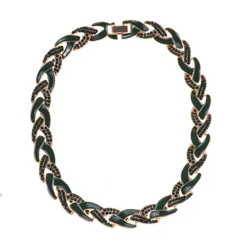 PPG&PGG Nou ZA Moda Email Cravată Coliere Pentru Femei Cristal Metal Link-ul Lanț Colier Statement Fata Cadouri Bijuterii