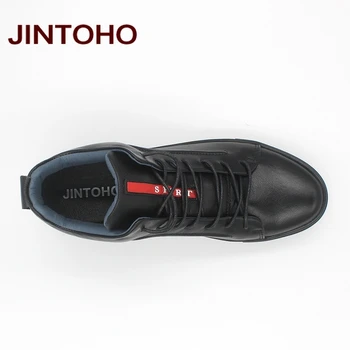 JINTOHO 2020 Casual Piele Cizme din Piele Barbati Pantofi de Moda de sex Masculin Pantofi de Iarnă Ghete de sex Masculin Cizme de Iarnă pentru Bărbați Pantofi