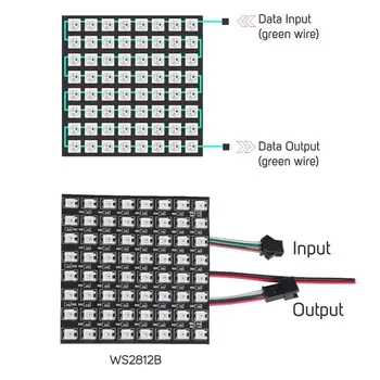 80mm*80mm LED Chips-uri Bord WS2812 IC 5050 RGB SMD DC 5V Chip de LED-uri 8X8 Individual Adresabile Digital cu LED-uri Flexibile Pixel Bord