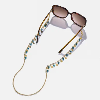 Boem Drăguț palma Farmec margele de Cristal lucrate manual Masca lanț Suport ochelari lanț accesorii ochelari