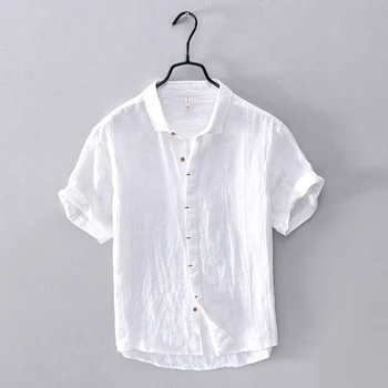 2020 Vara barbati casual lenjerie de pat tricou maneca scurta de moda cămăși pentru bărbați tricou alb solid mens de camasa camiseta