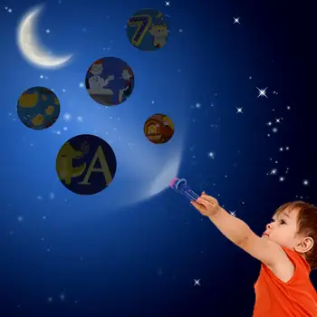 Copilul Mini Poveste Mașină Lanterna Educația Timpurie a Copiilor Proiector Jucărie Lumina de Desene animate HD Lanternă Mică de Învățare Mașină de Jucărie