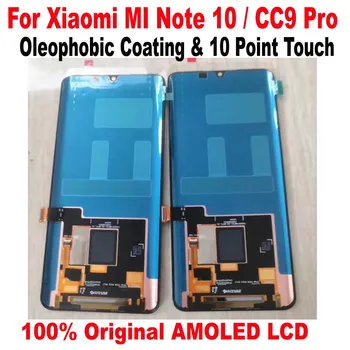 Original AMOLED Pentru Xiaomi Mi CC9 Pro Nota 10 Display LCD Touch Ecran Digitizor de Asamblare Nota 10 Lite Sticlă Senzor de Pantalla