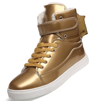 MIUBU Barbati Pantofi de Aur High Top Barbati Pantofi Casual Britanic de Aur Și de Argint Pantofi de Iarna pentru Bărbați Șantiere Mari 46 Cizme Elevii Pantofi
