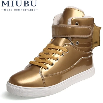 MIUBU Barbati Pantofi de Aur High Top Barbati Pantofi Casual Britanic de Aur Și de Argint Pantofi de Iarna pentru Bărbați Șantiere Mari 46 Cizme Elevii Pantofi