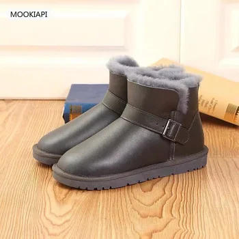 2019 Australia de cea mai înaltă calitate pentru bărbați cizme de zapada, real, piele de oaie, lână naturală, la modă impermeabil bărbați pantofi, livrare gratuita
