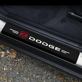 4buc Fibra de Carbon Decal Masina Pragului de Ușă Protector Autocolant Pentru Dodge Challenger RAM 1500 Încărcător Avenger Calibru Nitro