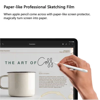 Hârtie, Cum ar fi Folie de protectie Ecran-Mat de COMPANIE Anti Orbire Pictura Pentru 2018 2020 Apple iPad Pro de 12.9 inch Fata ID