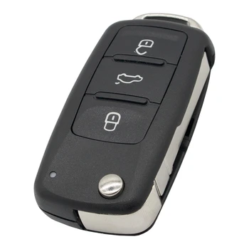 WhatsKey 3 Buton de la Distanță 434Mhz Cip ID48 Cheie Auto Pentru Volkswagen VW Caddy Beetle, Jetta Eos Golf 5K0 837 202 AD Hella 5K0837202AD