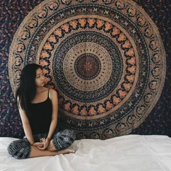 Mandala Tapiserie de pe Perete Prosop de Plaja din Poliester tapiserie de perete covor Yoga Șal Mat Pătură