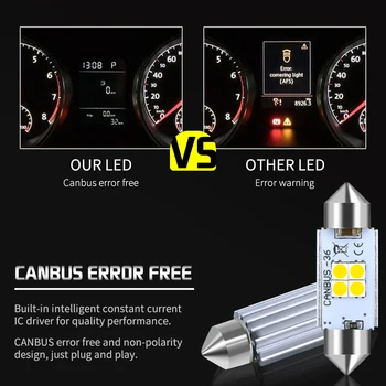 OXILAM C5W LED-uri Auto de Interior Lumina Festoon Canbus 31mm 36mm 41mm LED-uri Becuri de 6000K Alb Cupola de Lumină de Lectură Lampă Auto 12V