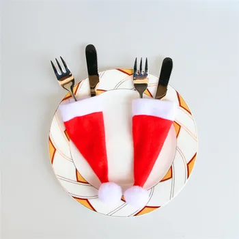 10BUC Decorative de Crăciun Pălărie Suport Pentru Tacâmuri de Masă Decoratiuni Petrecere Acasă Cadou Picătură de Transport maritim JL26