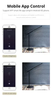 WiFi LED Lampa de Birou Dimmerable Alexa Google Acasa Vocal Siri de viață Inteligentă APP Manual Touch Control, Negru Masa Lumină