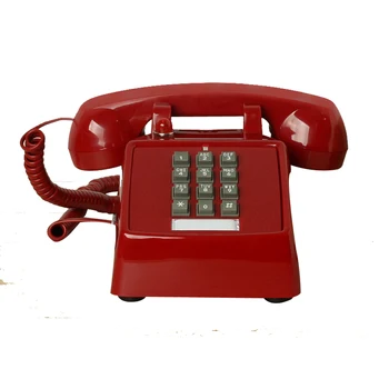 Cu fir de culoare Retro Acasă Telefoane Analogice Clasice Telefon Roșu Antic de Epocă Vechi de Moda Telefoanele Fixe pentru Casa Hotel Birou