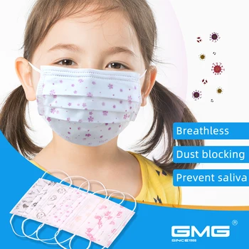 Fierbinte de Vânzare 50pcs 3 straturi Imprimate de Unică folosință pentru Copii Măști de Față Anti-Gripa Copii Mască de Unică folosință Moale Respirabil