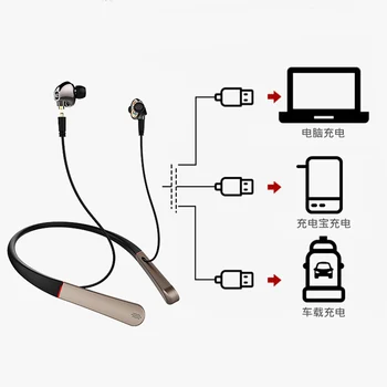 Căști fără fir Bluetooth 5.0 Sport Căști In-Ear Hifi de Susținere Căști Stereo Auriculare cu Patru Mutarea Bobine pentru Telefoane