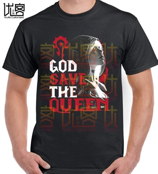 2020 designer de top tricou negru de brand t camasa World Of Warcraft god Save The Queen cel mai bun Windrunner Tricouri