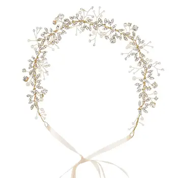 Le Liin Aur Aliaj De Argint Stras Frunze De Mireasa Handmade Perle De Cristal Bentita De Par De Nunta De Viță De Vie