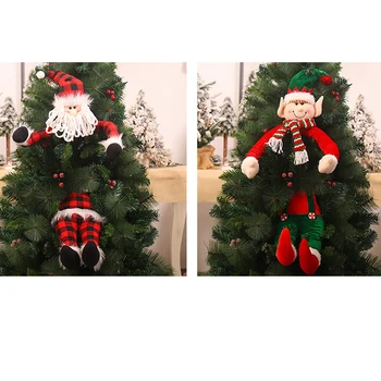 Noi Moș Crăciun ține Pomul de Crăciun Copac Agățat Ornament Ornamente de Crăciun Festival Consumabile Partid Decoratiuni de Vacanță elf