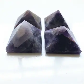 1 Bucată Natural De Vis Ametist Piramida De Cristal Punct De Energie Meditație Bagheta De Decor Naturale, Cristale De Cuarț