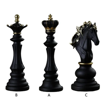 1buc Rășină Piese de Sah, Jocuri de societate Accesorii Internațional de Șah Figurine Retro Home Decor Simplu și Modern piese de Șah Sau