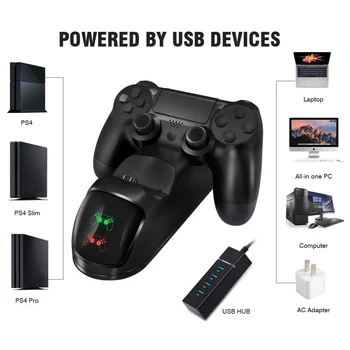 PS4 Controler Joypad Joystick Handvat Usb Lader Dual Usb Snel Opladen Docking Station Voor Playstation 4 PS4 Slim / PS4 pro
